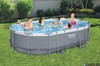 Каркасный бассейн на опорах Power Steel Frame Bestway 56448 + фильтр-насос, лестница, тент(488х305х107) - фото 62617