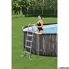 Каркасный бассейн на опорах Bestway 5611R + фильтр-насос, лестница, тент (610х366х122) - фото 62657