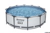 Круглый каркасный бассейн Steel Pro MAX Bestway 56418 +насос фильтр, лестницы (366х100) - фото 63260