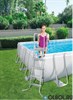 Каркасный бассейн Bestway Power Steel прямоугольный 56474 + фильтр-насос, тент,  лестница (732x366x132 см) - фото 66155