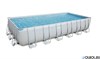 Каркасный бассейн Bestway Power Steel прямоугольный 56474 + фильтр-насос, тент,  лестница (732x366x132 см) - фото 66159