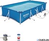 Прямоугольный каркасный бассейн  Bestway 56424 + фильтр-насос (400х211х81) - фото 66825