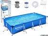 Прямоугольный каркасный бассейн  Bestway 56424 + фильтр-насос (400х211х81) - фото 66829