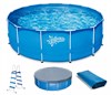 Каркасный бассейн Summer Waves P20-1652-Z +лестница, тент, подстилка (488х132см) - фото 72270
