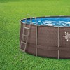 Каркасный бассейн SummerEscapes P20-1552-S +песочный фильт насос, лестница, тент, подстилка, набор для чистки DELUXE, скиммер (457х132см) - фото 72593