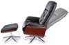 Массажное кресло TV-кресло Calviano 95 с пуфом (черное, массаж)