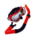 E39247-2 Набор для плавания взрослый маска+трубка (ПВХ) (красный) - фото 76885