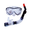 E39248-4 Набор для плавания взрослый маска+трубка (ПВХ) (черный) - фото 76897