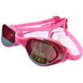 E33119-2 Очки для плавания взрослые зеркальные (розовые) - фото 80340