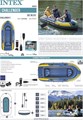 Надувная лодка Intex 68370 Challenger 3 Set + вёсла, руч.насос - фото 81449