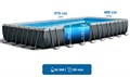 Intex 26374 / Прямоугольный каркасный бассейн / 975x488x132 / Ultra XTR Rectangular Frame  песочный фильтр 10500 л/ч, тент, подстилка, лестница - фото 81952