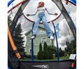 Батут DFC JUMP BASKET 6ft внутр.сетка, лестница (183cм) 6FT-JBSK-B - фото 83041