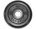 Диск обрезиненный BARBELL MB (металлическая втулка) 1.25 кг / диаметр 51 мм - фото 83912