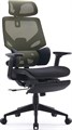 Кресло Cactus CS-CHR-MC01-LGNBK салатовый сиденье черный сетка/ткань с подголов. крестов. пластик подст.для ног - фото 85002