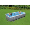 Прямоугольный каркасный бассейн Bestway 56466 + песч.фил.-насос, лестница, тент (549х274х122) - фото 85677