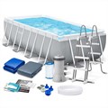 Intex 26792 / Каркасный бассейн  + фильтр-насос, лестница, подстилка, тент (488х244х107см) - фото 87418
