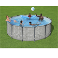 Bestway 5619E / Круглый каркасный бассейн Steel Pro MAX + насос фильтр, лестница, тент (488х122см) - фото 87462