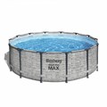 Bestway 5619E / Круглый каркасный бассейн Steel Pro MAX + насос фильтр, лестница, тент (488х122см) - фото 87472