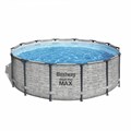 Bestway 5619D / Круглый каркасный бассейн Steel Pro MAX + насос фильтр, лестница, тент (4.27х1.22см) - фото 87556