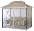 Беседка-качели Амаре бежевый (труба 60мм) (245х149х233) - фото 87861