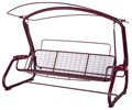 Качели садовые Империя красный (труба 63,5мм) (257х145х185) - фото 87899