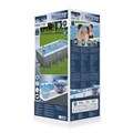 Прямоугольный каркасный бассейн Bestway 56671 + песочный фильтр-насос, лестница, тент  (488х244х122) - фото 88517