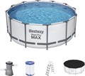 Каркасный бассейн Steel Pro MAX BestWay 56420 +фильт насос, лестница, тент (366х122см) - фото 91425