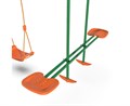 Детский комплекс DFC MULTIPLAY качели: планер, лодка, верёвочные; горка MSGL-01 - фото 91650
