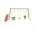 Детский комплекс DFC MULTIPLAY качели: верёвочные, для малышей, гнездо; горка SBN-03 - фото 91667