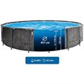 Intex 26744 / Каркасный бассейн Greywood Prism Frame +фильтр-насос (5678 л/ч)+лестница+тент+подстилка (549х122см) - фото 92308