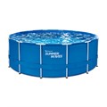 Каркасный бассейн / 427х132см / Summer Waves P20-1452-B +фильт насос, лестница, тент, подстилка, набор для чистки, скиммер - фото 92572