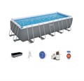 Прямоугольный каркасный бассейн Bestway 5619Q / 549х274х132 cм / +песочный фильтр-насос , лестница, тент - фото 92944