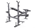 Скамья со стойками под штангу DFC D702 PRO широкий хват, с партой для бицепса - фото 93523