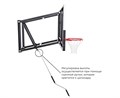 Баскетбольный щит DFC со съёмным регулятором высоты, поликарбонат 2 мм, 110 х 70 см / PC2MM110 - фото 96889