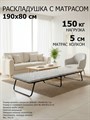 Раскладушка c матрасом Надежда / 190 х 80 см / сетка,  нагрузка 150 кг - фото 98779