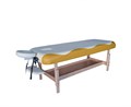 Массажный стационарный стол DFC NIRVANA, SUPERIOR, дерев. ножки, 1 секция, цвет беж.с желт. TS100 / 192х71х86 см - фото 99576