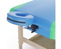 Массажный стационарный стол DFC NIRVANA, SUPERIOR2, дерев. ножки, 2 секции, цвет бирюз.с зелен. TS200 / 192х71х86 см - фото 99729
