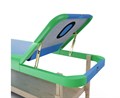 Массажный стационарный стол DFC NIRVANA, SUPERIOR2, дерев. ножки, 2 секции, цвет бирюз.с зелен. TS200 / 192х71х86 см - фото 99732